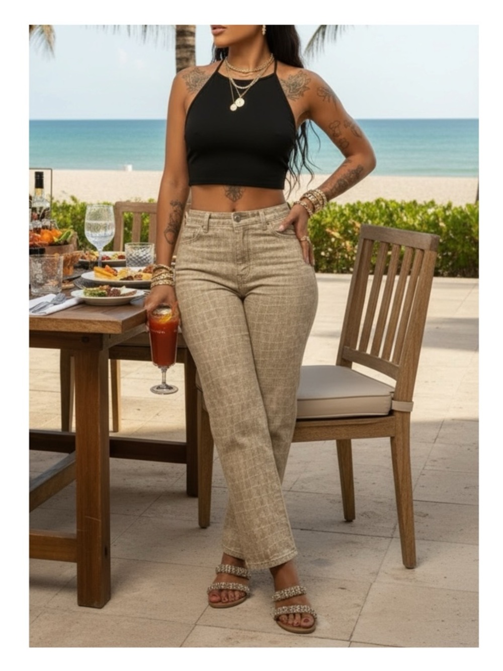 Vintage 90’s: Overdrive Jeans ༄ High Waist Snakeskin Print ༄ Bal Harbour Shops ༄ - Picture 15 of 16
